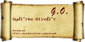 Györke Olivér névjegykártya