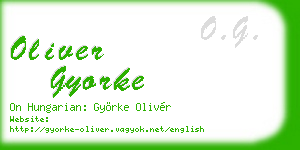 oliver gyorke business card