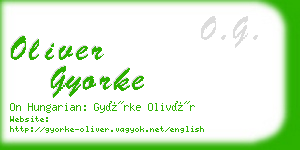 oliver gyorke business card
